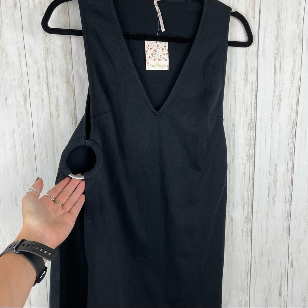 Free People Merav Tank NWT black hoop tank - Picture 6 of 11